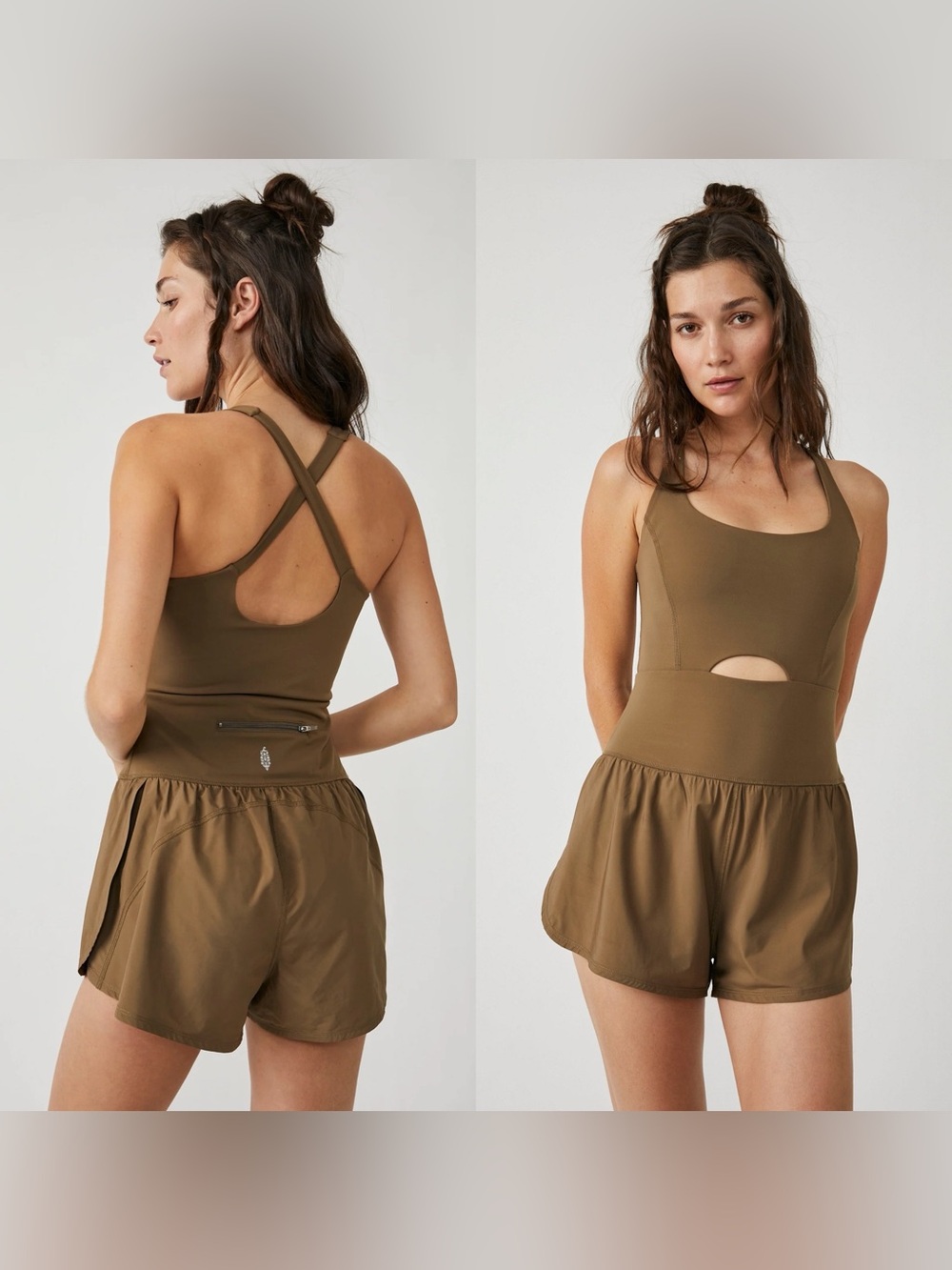 FREE PEOPLE MOVEMENT RIGHTEOUS RUNSIE - TEA LEAVES sz L
